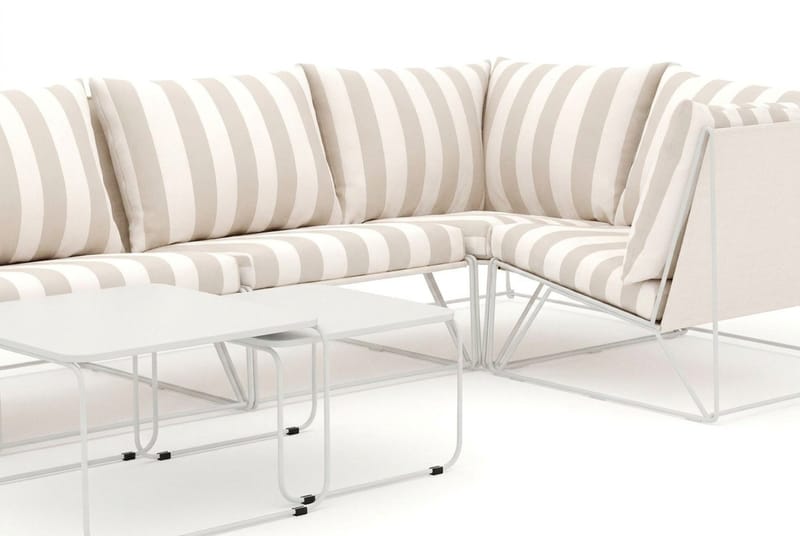 Usteryd utendørs hjørnesofa 6-seters vendbar - Beige/Stripete - Hagemøbler & utemiljø - Hagegruppe - Sofagruppe utendørs
