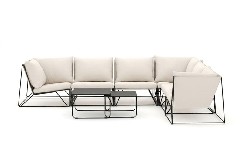 Usteryd utendørs L-sofa 6-seters vendbar - Svart/Beige - Hagemøbler & utemiljø - Hagegruppe - Sofagruppe utendørs