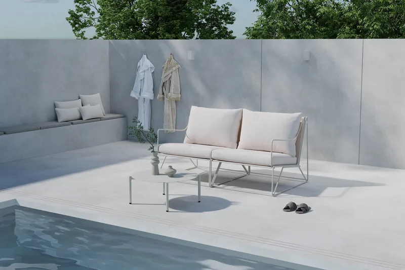 Usteryd Utesofa 2-seter med Usteryd Sofabord - Beige - Hagemøbler & utemiljø - Loungemøbler - Loungegrupper