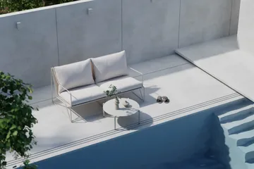 Usteryd Utesofa 2-seter med Usteryd Sofabord - Beige - Hagemøbler & utemiljø - Loungemøbler - Loungegrupper