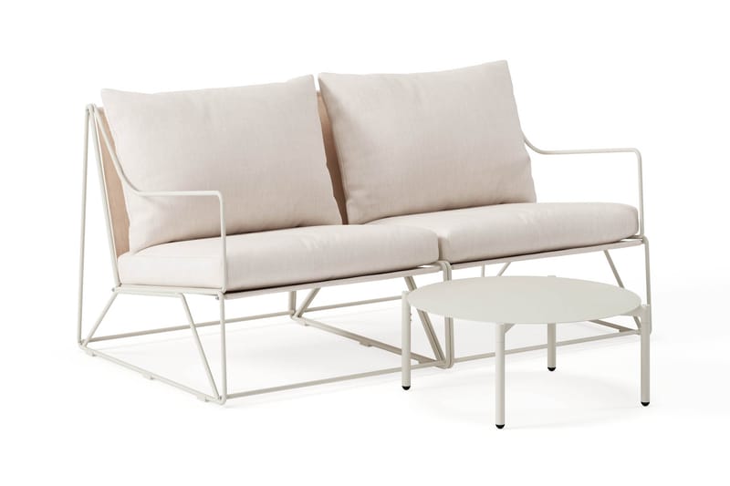 Usteryd Utesofa 2-seter med Usteryd Sofabord - Beige - Hagemøbler & utemiljø - Loungemøbler - Loungegrupper
