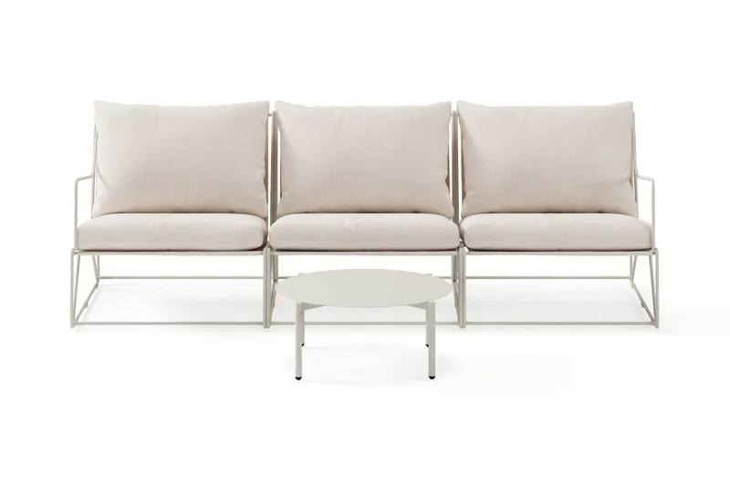 Usteryd Utesofa 3-seter med Usteryd Sofabord, Beige