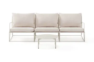 Usteryd Utesofa 3-seter med Usteryd Sofabord - Beige - Hagemøbler & utemiljø - Loungemøbler - Loungegrupper