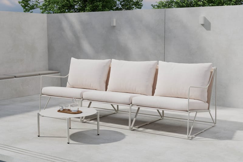 Usteryd Utesofa 3-seter med Usteryd Sofabord - Beige - Hagemøbler & utemiljø - Loungemøbler - Loungegrupper