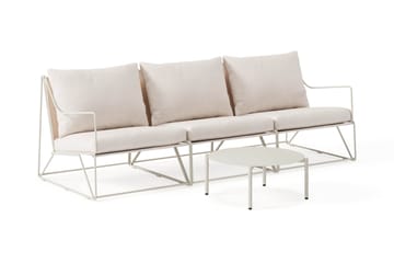 Usteryd Utesofa 3-seter med Usteryd Sofabord - Beige - Hagemøbler & utemiljø - Loungemøbler - Loungegrupper