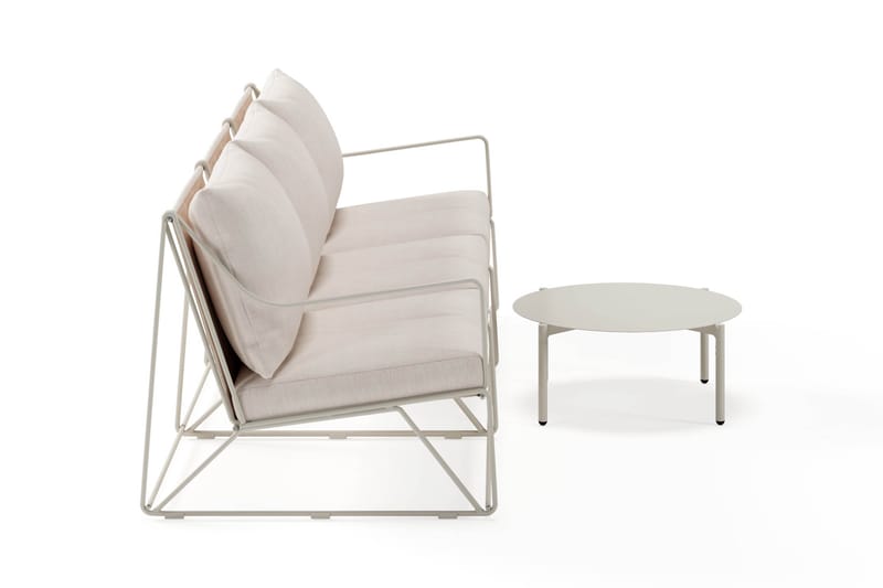 Usteryd Utesofa 3-seter med Usteryd Sofabord - Beige - Hagemøbler & utemiljø - Loungemøbler - Loungegrupper