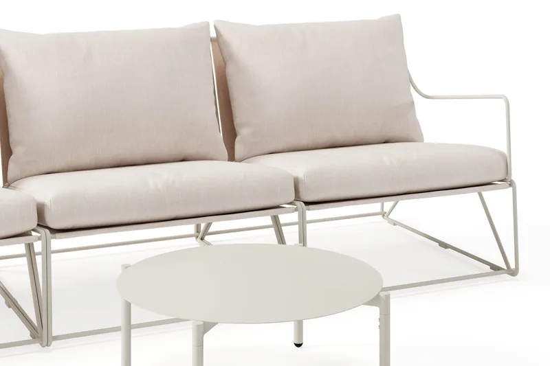 Usteryd Utesofa 3-seter med Usteryd Sofabord - Beige - Hagemøbler & utemiljø - Loungemøbler - Loungegrupper