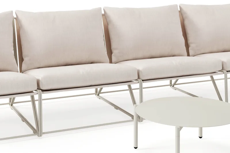 Usteryd Utesofa 4-seter med Usteryd Sofabord - Beige - Hagemøbler & utemiljø - Loungemøbler - Loungegrupper