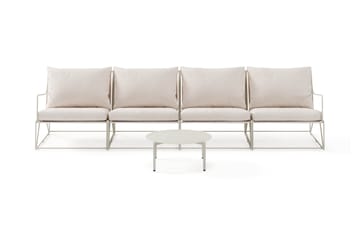Usteryd Utesofa 4-seter med Usteryd Sofabord - Beige - Hagemøbler & utemiljø - Loungemøbler - Loungegrupper