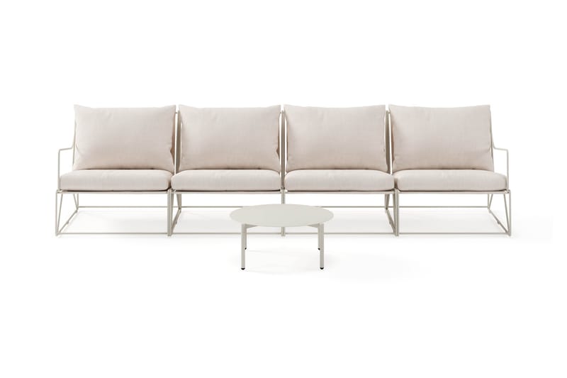 Usteryd Utesofa 4-seter med Usteryd Sofabord - Beige - Hagemøbler & utemiljø - Loungemøbler - Loungegrupper