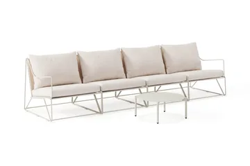 Usteryd Utesofa 4-seter med Usteryd Sofabord - Beige - Hagemøbler & utemiljø - Loungemøbler - Loungegrupper