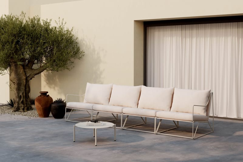 Usteryd Utesofa 4-seter med Usteryd Sofabord - Beige - Hagemøbler & utemiljø - Loungemøbler - Loungegrupper