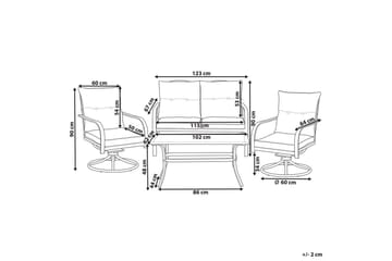 Utegruppe Mestrino - Blå, Svart - Hagemøbler & utemiljø - Hagegruppe - Sofagruppe utendørs
