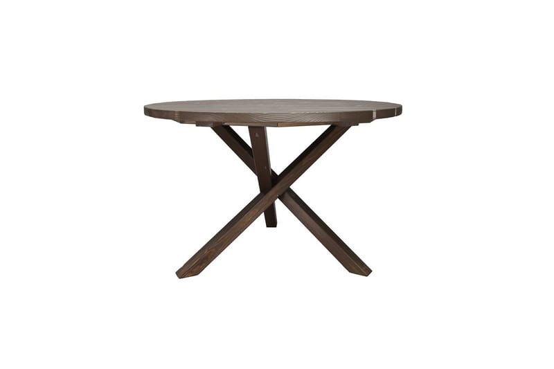 Utendørs møbelgruppe Ø 112 cm bord & 4 Belize grå stoler Brun - Brun - Hagemøbler & utemiljø - Hagegruppe - Spisegrupper hage