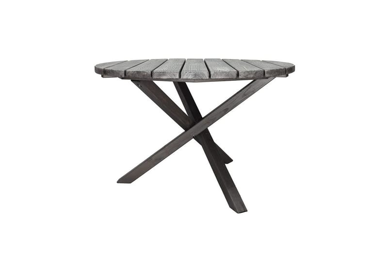 Utendørs møbelgruppe Ø 112 cm bord & 4 Belize grå stoler Grå - Grå - Hagemøbler & utemiljø - Hagegruppe - Spisegrupper hage