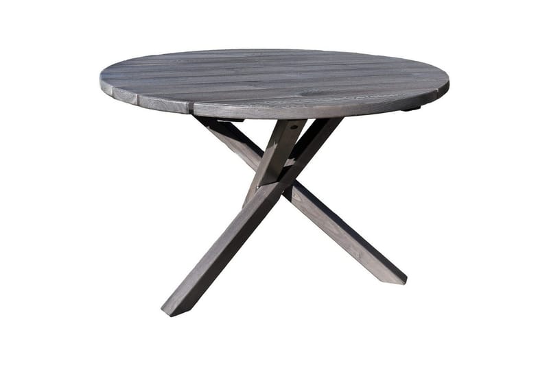Utendørs møbelgruppe Ø 112 cm bord & 4 Belize grå stoler Grå - Grå - Hagemøbler & utemiljø - Hagegruppe - Spisegrupper hage