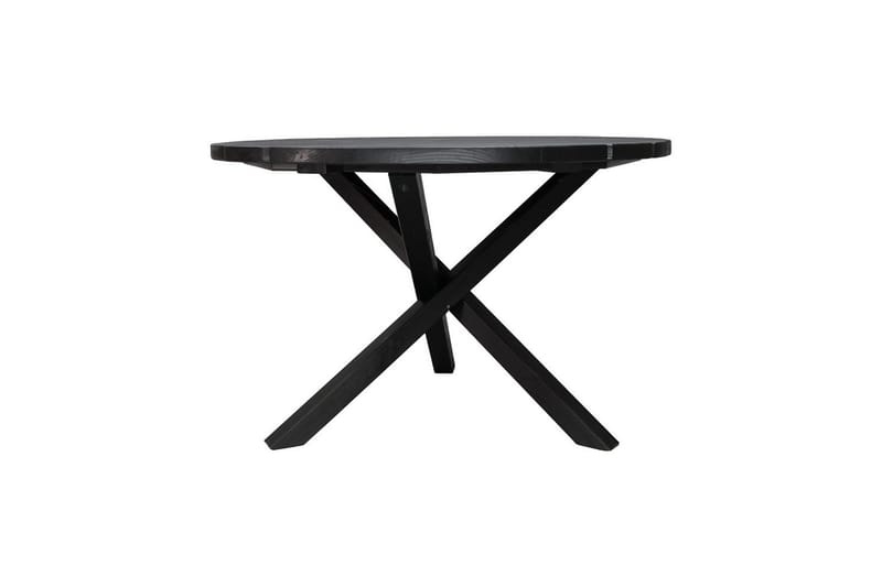 Utendørs møbelgruppe Ø 112 cm bord & 4 Belize grå stoler Svart - Svart - Hagemøbler & utemiljø - Hagegruppe - Spisegrupper hage