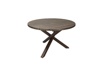 Utendørs møbelgruppe Ø 112 cm bord & 4 Belize naturlig stoler Brun - Brun - Hagemøbler & utemiljø - Hagegruppe - Spisegrupper hage