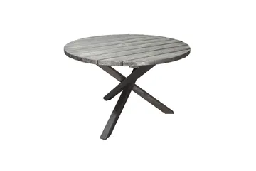 Utendørs møbelgruppe Ø 112 cm bord & 4 Belize naturlig stoler Grå - Grå - Hagemøbler & utemiljø - Hagegruppe - Spisegrupper hage