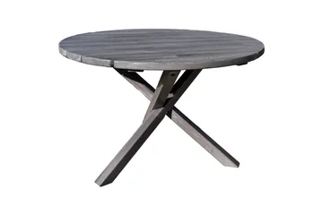 Utendørs møbelgruppe Ø 112 cm bord & 4 Belize naturlig stoler Grå - Grå - Hagemøbler & utemiljø - Hagegruppe - Spisegrupper hage