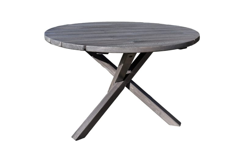 Utendørs møbelgruppe Ø 112 cm bord & 4 Belize naturlig stoler Grå - Grå - Hagemøbler & utemiljø - Hagegruppe - Spisegrupper hage