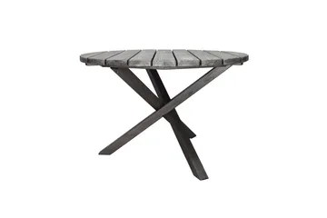 Utendørs møbelgruppe Ø 112 cm bord & 4 Belize naturlig stoler Grå - Grå - Hagemøbler & utemiljø - Hagegruppe - Spisegrupper hage