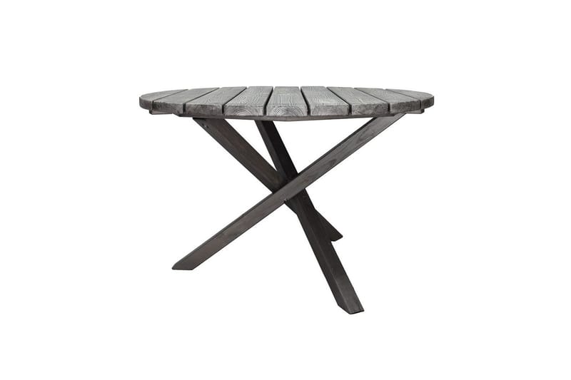 Utend ørs møbelgruppe Ø 112 cm bord & 4 Belize naturlig stoler Grå - Grå - Hagemøbler & utemiljø - Hagegruppe - Spisegrupper hage