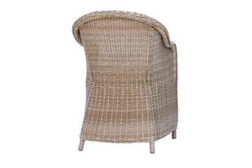 Utendørs møbelgruppe Ø 112 cm bord & 4 Belize naturlig stoler Svart - Svart - Hagemøbler & utemiljø - Hagegruppe - Spisegrupper hage