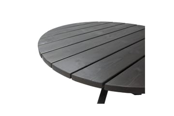 Utendørs møbelgruppe Ø 112 cm bord & 4 Belize naturlig stoler Svart - Svart - Hagemøbler & utemiljø - Hagegruppe - Spisegrupper hage