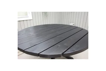 Utendørs møbelgruppe Ø 112 cm bord & 4 Belize naturlig stoler Svart - Svart - Hagemøbler & utemiljø - Hagegruppe - Spisegrupper hage