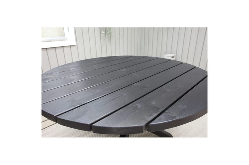 Utendørs møbelgruppe Ø 112 cm bord & 4 Belize naturlig stoler Svart - Svart - Hagemøbler & utemiljø - Hagegruppe - Spisegrupper hage