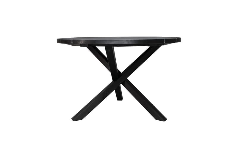 Utendørs møbelgruppe Ø 112 cm bord & 4 Belize naturlig stoler Svart - Svart - Hagemøbler & utemiljø - Hagegruppe - Spisegrupper hage