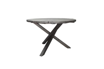 Utendørs møbelgruppe Ø 112 cm bord & 4 Levanto grå stoler Grå - Grå - Hagemøbler & utemiljø - Hagegruppe - Cafemøbler & cafesett