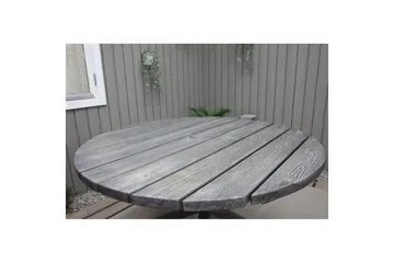 Utendørs møbelgruppe Ø 112 cm bord & 4 Levanto grå stoler Grå - Grå - Hagemøbler & utemiljø - Hagegruppe - Spisegrupper hage