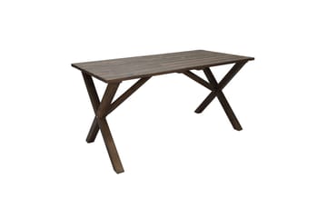 Utendørs møbelgruppe 150 cm bord & 4 Belize grå stoler Brun - Brun - Hagemøbler & utemiljø - Hagegruppe - Cafemøbler & cafesett