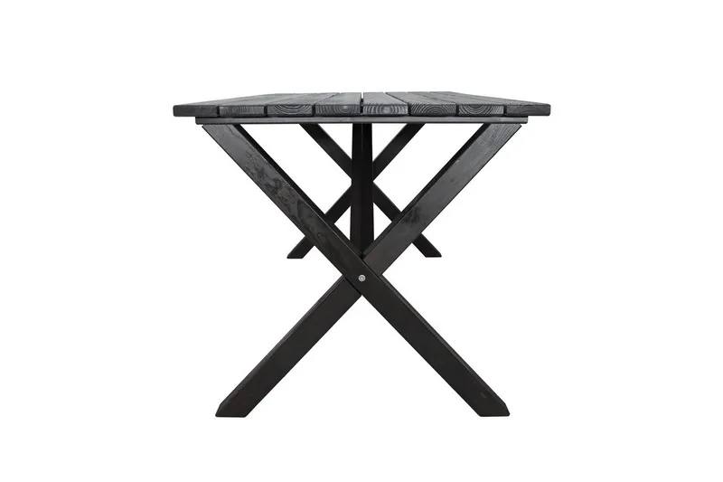 Utendørs møbelgruppe 150 cm bord & 4 Belize naturlig stoler Svart - Svart - Hagemøbler & utemiljø - Hagegruppe - Spisegrupper hage