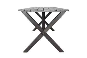 Utendørs møbelgruppe 150 cm bord & 4 Levanto grå stoler Grå - Grå - Hagemøbler & utemiljø - Hagegruppe - Spisegrupper hage