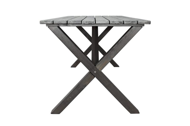 Utendørs møbelgruppe 150 cm bord & 4 Levanto grå stoler Grå - Grå - Hagemøbler & utemiljø - Hagegruppe - Spisegrupper hage