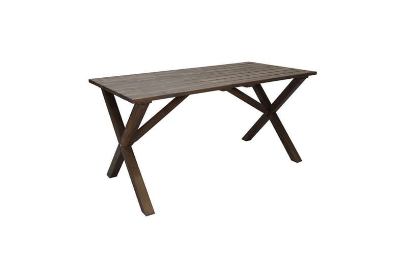 Utendørs møbelgruppe 150 cm bord & 4 Merida grå stoler Brun - Brun - Hagemøbler & utemiljø - Hagegruppe - Spisegrupper hage