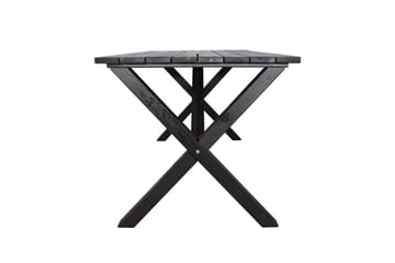 Utendørs møbelgruppe 150 cm bord & 4 Merida grå stoler Svart - Svart - Hagemøbler & utemiljø - Hagegruppe - Spisegrupper hage