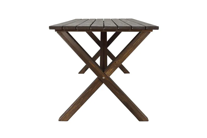 Utendørs møbelgruppe 150 cm bord & 4 Merida naturlig stoler Brun - Brun - Hagemøbler & utemiljø - Hagegruppe - Spisegrupper hage