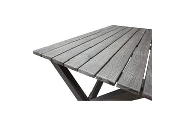 Utendørs møbelgruppe 150 cm bord & 4 Merida naturlig stoler Grå - Grå - Hagemøbler & utemiljø - Hagegruppe - Spisegrupper hage