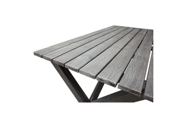 Utendørs møbelgruppe 150 cm bord & 4 Merida naturlig stoler Grå - Grå - Hagemøbler & utemiljø - Hagegruppe - Spisegrupper hage