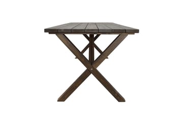 Utendørs møbelgruppe 190 cm Bord & 6 Belize grå stoler Brun - Brun - Hagemøbler & utemiljø - Hagegruppe - Spisegrupper hage
