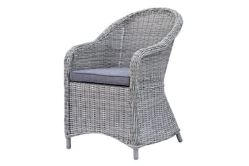 Utendørs møbelgruppe 190 cm Bord & 6 Belize grå stoler Brun - Brun - Hagemøbler & utemiljø - Hagegruppe - Spisegrupper hage