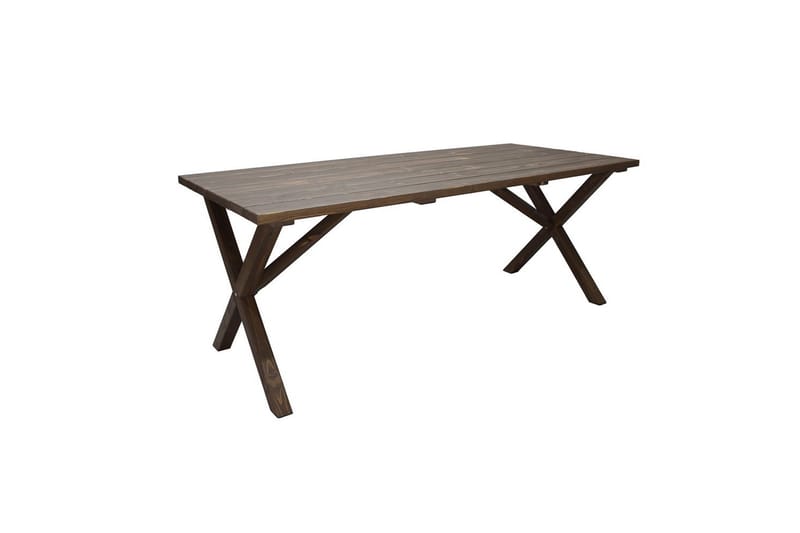 Utendørs møbelgruppe 190 cm Bord & 6 Belize grå stoler Brun - Brun - Hagemøbler & utemiljø - Hagegruppe - Spisegrupper hage
