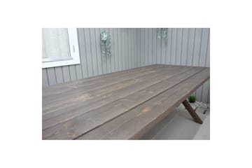 Utendørs møbelgruppe 190 cm Bord & 6 Belize grå stoler Brun - Brun - Hagemøbler & utemiljø - Hagegruppe - Spisegrupper hage