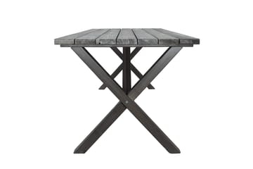 Utendørs møbelgruppe 190 cm Bord & 6 Belize grå stoler Grå - Grå - Hagemøbler & utemiljø - Hagegruppe - Spisegrupper hage