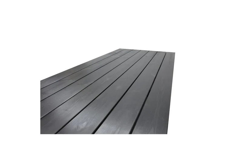 Utendørs møbelgruppe 190 cm Bord & 6 Belize grå stoler Svart - Svart - Hagemøbler & utemiljø - Hagegruppe - Spisegrupper hage