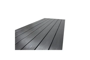 Utendørs møbelgruppe 190 cm Bord & 6 Belize naturlige stoler Svart - Svart - Hagemøbler & utemiljø - Hagegruppe - Spisegrupper hage